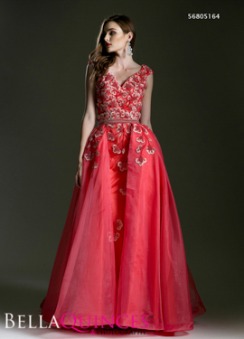 5164 prom dress coral bella quinces photography