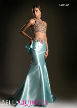5045 prom dress turq gold bella quinces photography