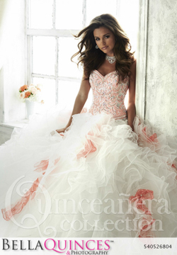 26804 white peach quinceanera collection bellaquinces photography