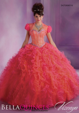 vizcaya 89016 fushia orange bellaquinces